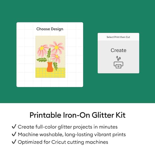 Cricut® Printable Glitter Iron-On Kit